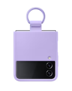 Samsung Accy Galaxy Z Flip4 Silicone Cover with Ring, PF721TVEGWW, Lavender 