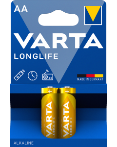 Varta Battery Longlife AA Alkaline (2 Pieces)